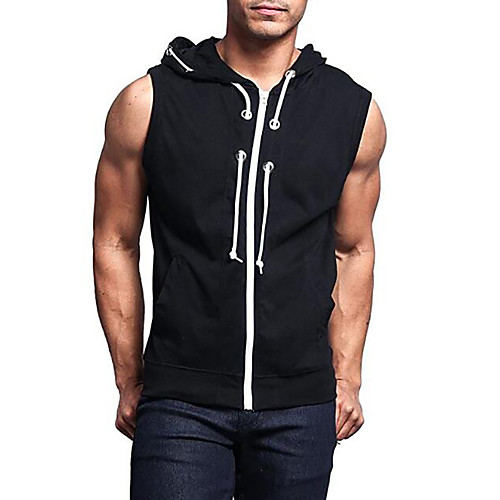 

Men's Solid Colored Lace up T-shirt Basic Street chic Sports Gym White / Black / Blue / Orange / Gray