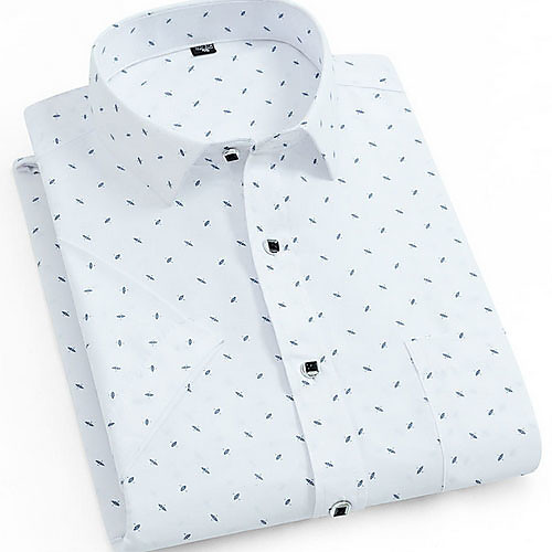 

Men's Geometric Print Shirt Daily White