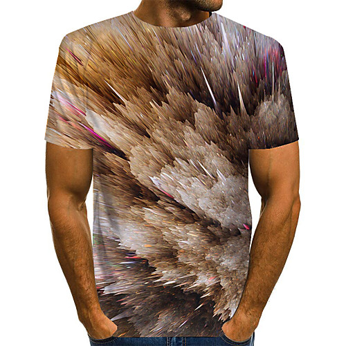 

Men's Daily Basic / Exaggerated T-shirt - 3D Rainbow