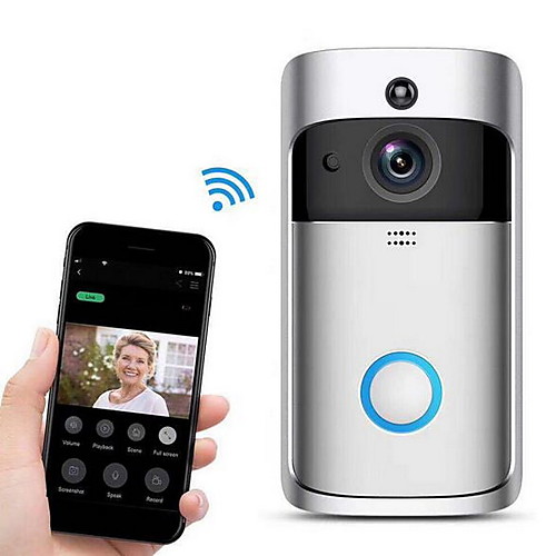 

Wsdcam Smart Doorbell Camera Wifi Wireless Call Intercom Video-Eye for Apartments Door Bell Ring for Phone Home Security Cameras