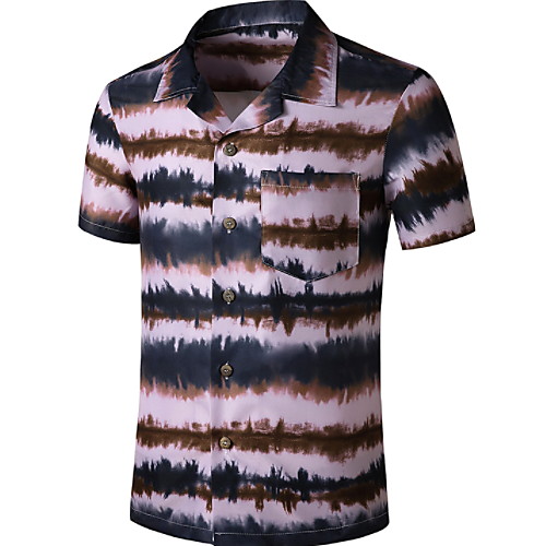 

Men's Plaid Print Shirt Tropical Daily Wine