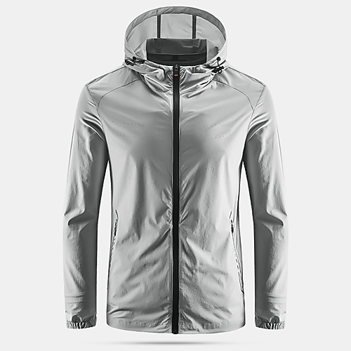 

Men's Hiking Jacket Outdoor Windproof Breathable Quick Dry Ultraviolet Resistant Top Elastane Single Slider Fishing Climbing Beach White / Grey / Blue / Light Blue