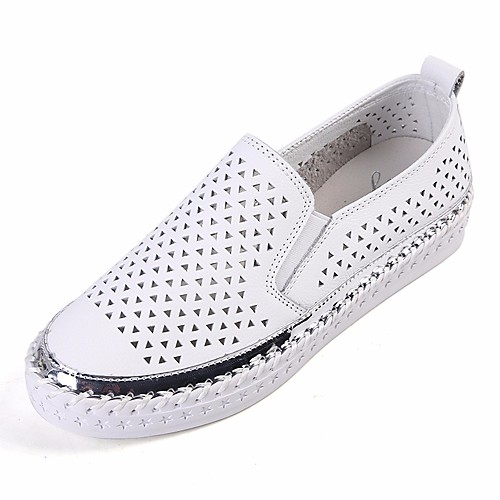 

Women's Flats Summer Flat Heel Closed Toe Daily PU White / Black