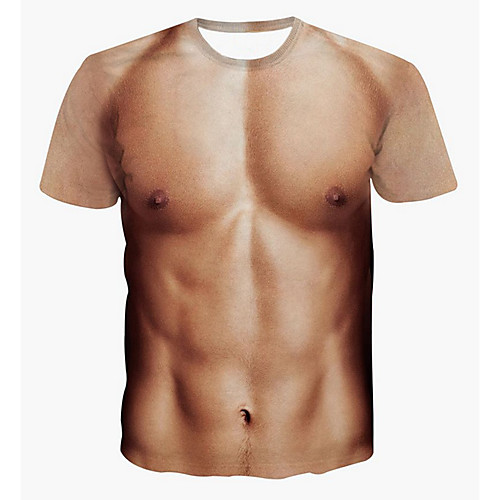 

Men's Daily T-shirt - Color Block Khaki