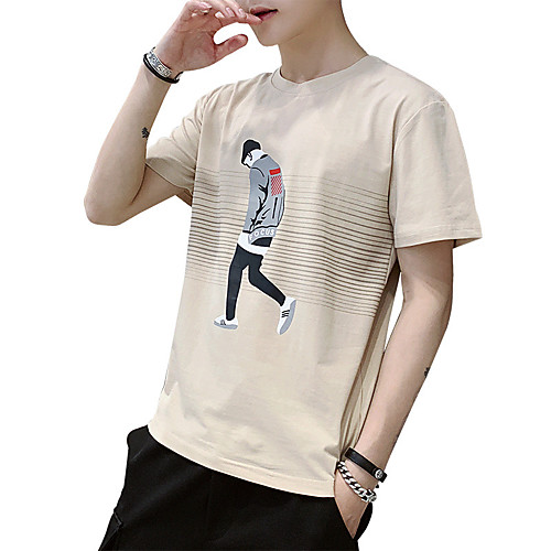 

Men's Daily Weekend T-shirt - Graphic / Solid Colored / Letter White