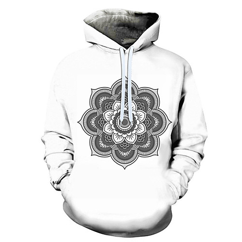 

Men's 3D Print / Casual Hoodie - 3D / Cartoon / Character White US32 / UK32 / EU40