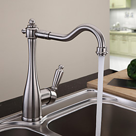 Solid Brass Kitchen Faucet – Nickel Brushed Finish | Thoughtpulse