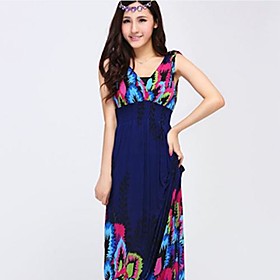 Stwe Women’s Fashion Bohemia V Neck Maxi Dress | Brainlist