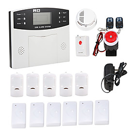 Wireless Gsm Home Burglar Security Fire Alarm System With Smoke Sensor ...