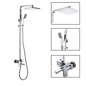 Chrome European Style Bathrube Shower System Rainfall Shower Head ...