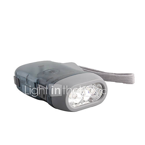 1 Mode Cree XR E Q5 3 LED Flashlight (Dynamo, Grey)
