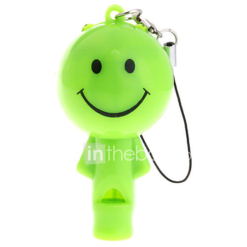 Lovely Doll LED Keychain Flashlight with whistle (Random Color)