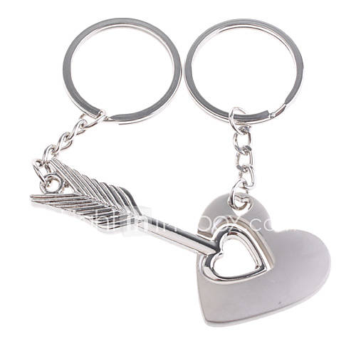 Stainless Lovers keychains (Arrow Across the Heart / 2 Piece Set)