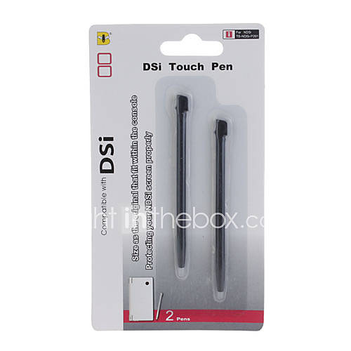Pair of Black Touch Stylus Pens for Nintendo DS Lite