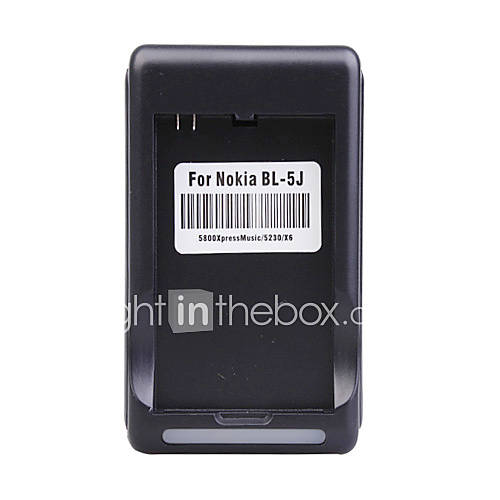 Universal Cell Phone Charger with USB Power Port for Nokia BL 5J(Black)