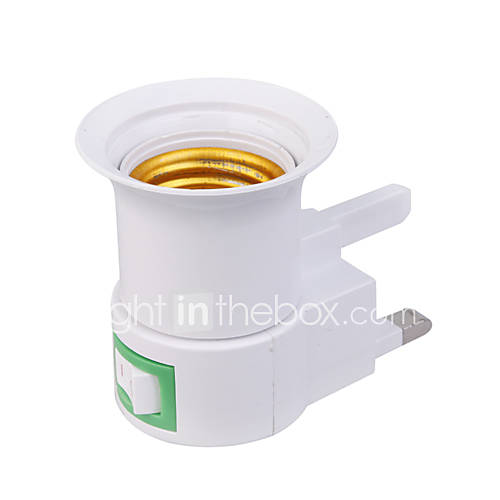 UK Plug AC Power to E27 LED Bulbs Socket Adapter (110 240V)