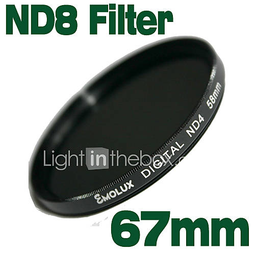 Emolux Neutral Density 67mm ND8 Filter(SQM6013)