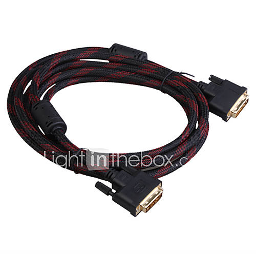 Gold Plated DVI 241 M M Shielded Connection Cable (3M Length)