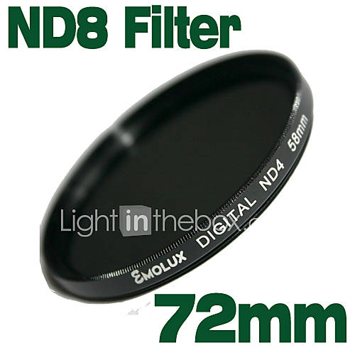 Emolux Neutral Density 72mm ND8 Filter