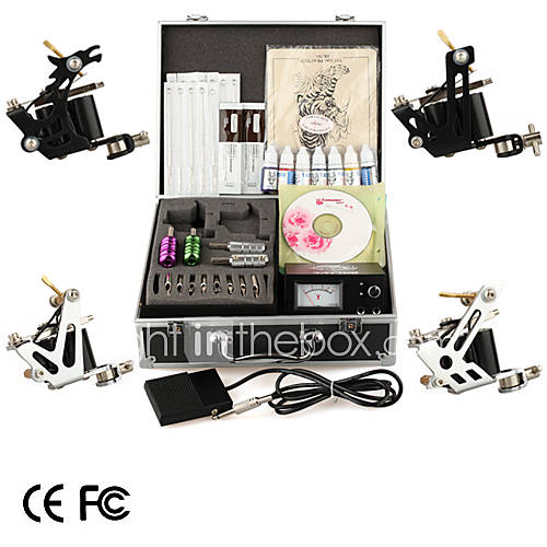 Professional Tattoo Kits With 4 Tattoo Guns