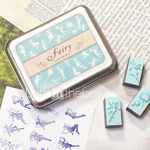 Fairies DIY Craft Stamp Set – Blue Ink