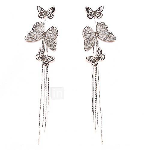 Beautiful Alloy With Rhodium Plated Earrings