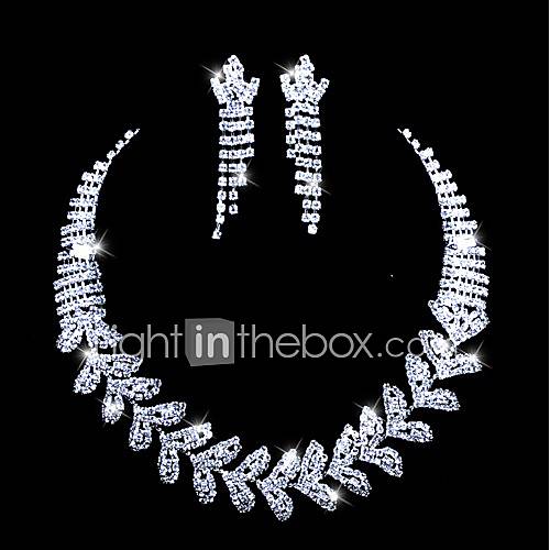 Beautiful Alloy With Rhinestones Wedding Jewelry Set,Including Necklace And Earrings