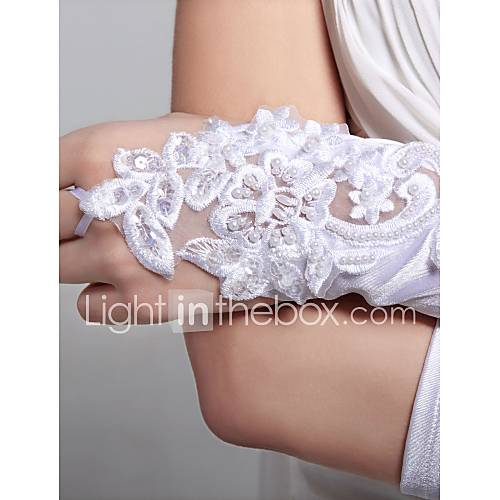 Satin Wedding Bridal Fingerless Elbow Length Gloves