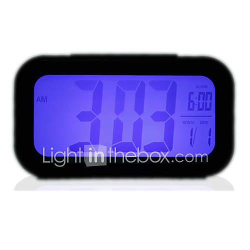 Blue Backlight LCD Digital Alarm Clock Calendar (3xAAA)