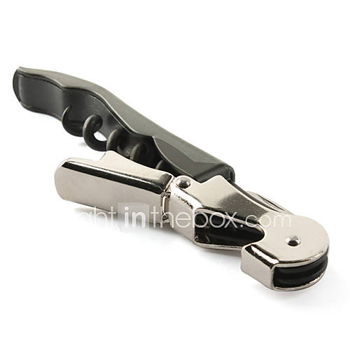 5 Black Folding Knife Wine Corkscrew Beer Bottle Opener