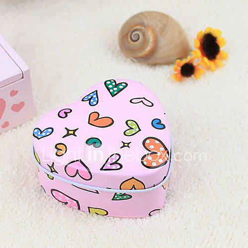 Printed Hearts Pink Candy/Favor Tin – Small (Set fo 12)