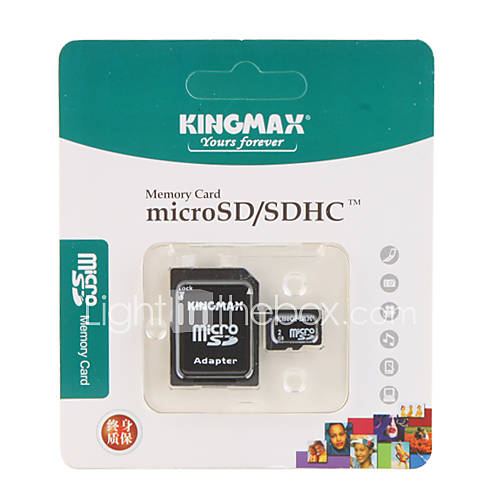 2GB KingMax Micro SD/TF Memory Card and MicroSD to SD Adapter