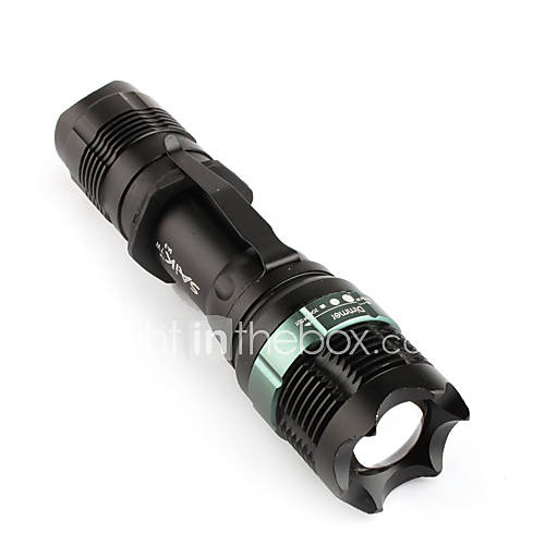 Saik SA 9 3 Mode Cree XR E Q5 LED Flashlight (3xAAA/1x18650, Black)