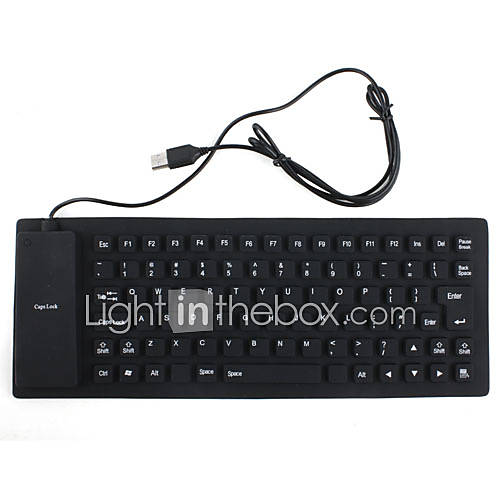 85 Keys Silicon Keyboard Black