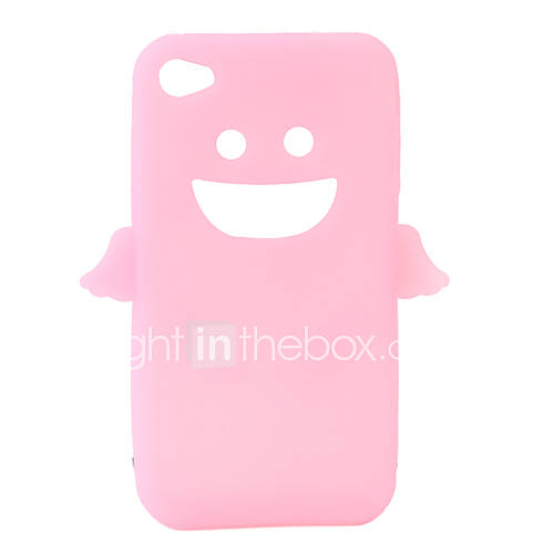 Angel Protective Silica Gel Case for iPhone4   Pink