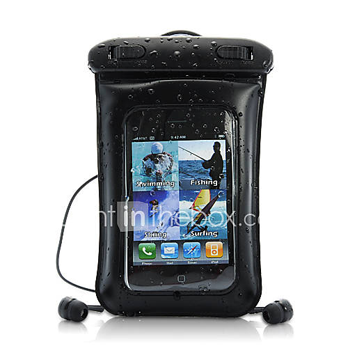2 in 1 Waterproof Leather Case with Earphone for iPhone, iPod, Android Phone, Mobile Phones and MP4/3 Players