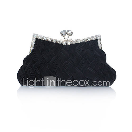 Silk Shell With Rhinestone Party Handbags/ Clutches More Colors Available