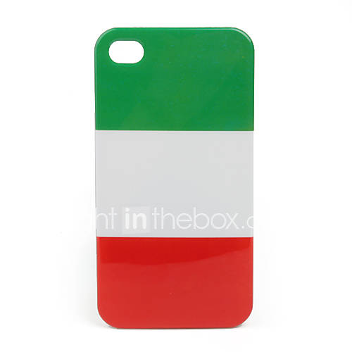 Italy Flag Hard Protection Back Case for Apple iPhone 4