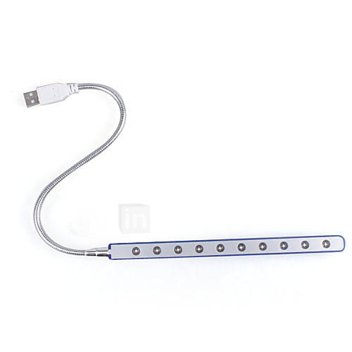 USB LED 10 Lights Plastic, Blue