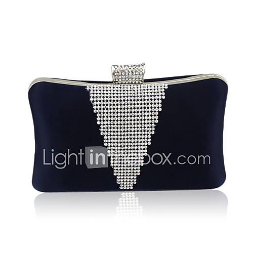 Silk Shell With Rhinestone Evening Handbags/ Clutches More Colors Available