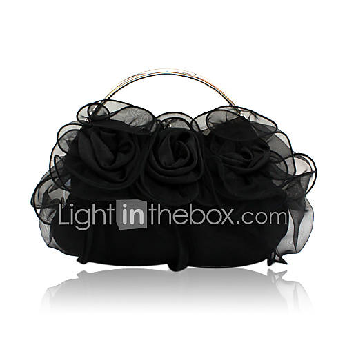 Silk Shell With Flower Evening Handbags/ Clutches/ Top Handle Bags More Colors Available