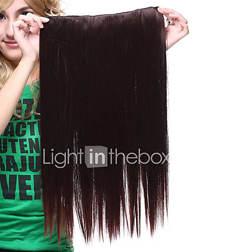 22 Inch High Quality Synthetic Straight Clip In Hair Extension 2 Colors Available
