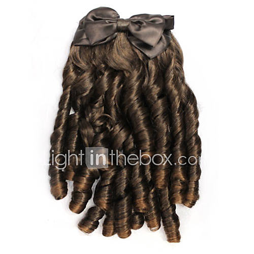 Fashion Princess Style Brown Curly Clip Hair Extension