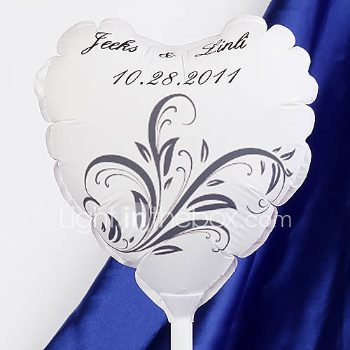 Personalized Heart shaped Wedding Balloon   Orchid