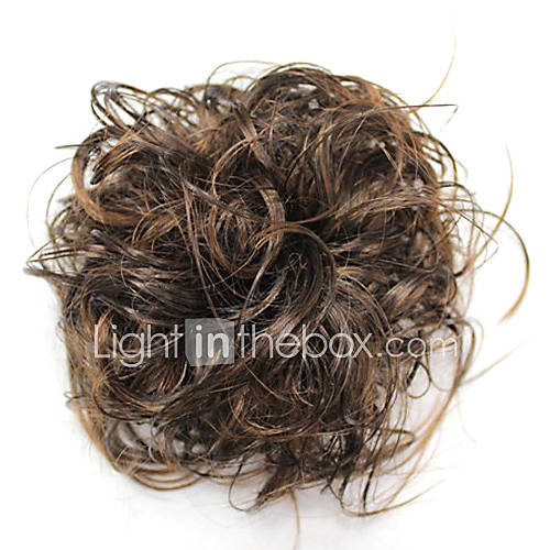 Synthetic Brown Fashion Curly Wrap Hairpiece