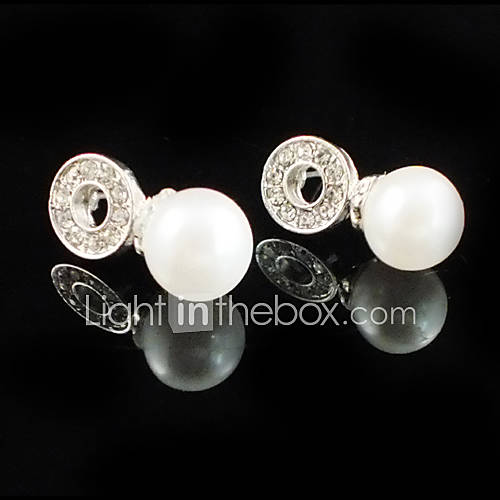 Gorgeous Alloy With Imitation Pearl Wedding Bridal Earrings