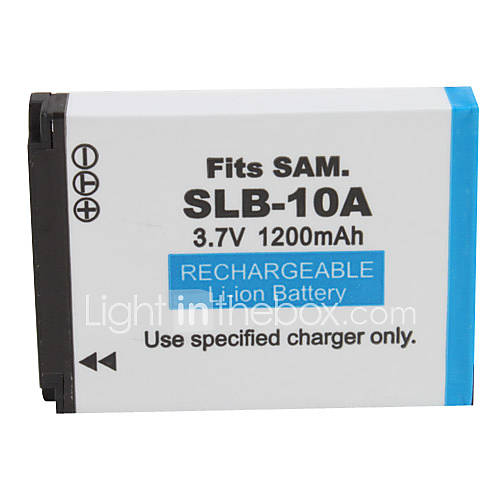 1200mAh Camera Battery SLB 10A for SAMSUNG L310W and More