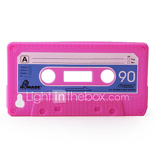 Protective Unique Cassette Soft Case for iPhone 4 (Peach)