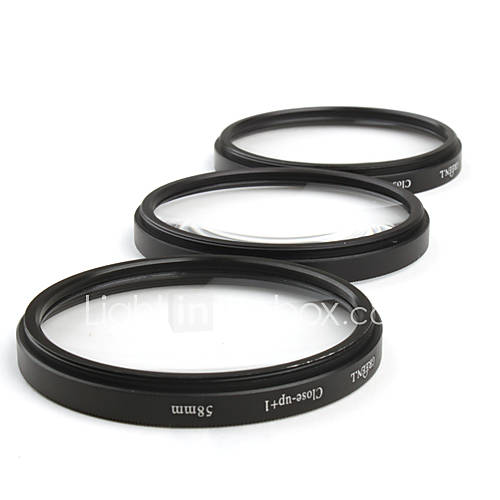 Massa 1X/2X/4X Macro Filter Lens (58mm 3 Lens Set)