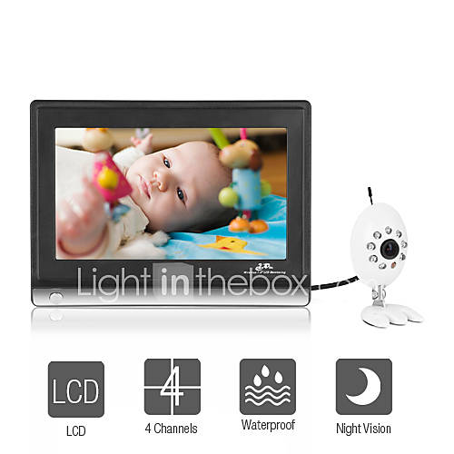 Monitor Guardian   Wireless Night Vision Baby Monitor with 7 Inch LCD Widescreen